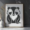 Free Vector Badger Graphic Design Illustrative digital representation of a badger, a wild animal.