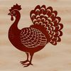 A simple illustration of a farm animal turkey, suitable for various uses such as clip art or design elements.