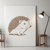 Beautiful Hedgehog Illustration A detailed illustration of a hedgehog, suitable for vector art and cutting machine designs.