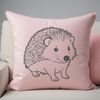 A graphic representation of a small mammal with spikes, designed as clip art for various uses.