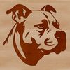 Pitbull Portrait A vector graphic illustration of a pitbull's head, suitable for personal or commercial use in various digital formats.