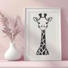 Giraffe Silhouette in Various Poses A detailed illustration of a giraffe in various poses, suitable for vector art and graphic design projects.