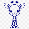A high-resolution illustration of a giraffe in a natural habitat, suitable for graphic design projects.