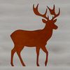 Silhouetted Deer Illustration A simple vector illustration of a deer in silhouette form, ideal for commercial or personal use as clip art.