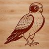 Soaring Bird in Flight SVG Illustration A detailed illustration of a falcon in flight, created as a vector graphic for easy editing and customization.