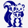 Cute Skunk Illustration Free Vector A detailed illustration of a skunk in a natural setting, suitable for crafting or design projects.