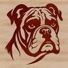 Detailed Dog Head Design Vector Art A realistic illustration of a bulldog's head with detailed features.
