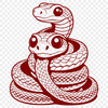 Colorful Snake Illustrations A colorful illustration of a snake in various poses and styles for digital design.