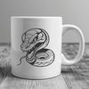 Stylized Snake Vector Illustration A stylized illustration of a snake in vector format, suitable for use in digital designs and crafts.
