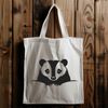 A simple design of a badger in SVG vector art style.