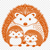 Beautiful Spiky Character Design A simple illustration of a hedgehog with prickly spikes, suitable for vector art projects.