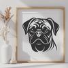 Artistic Pug In PNG & SVG