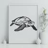 Artistic Sea Turtle - For Sublimation Project