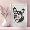 Artistic Welsh Corgi In PNG