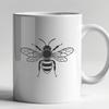 Beautiful Bee In DXF - For Free Download, Commercial Use