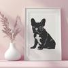 Beautiful French Bulldog - Glowforge DXF Free Download