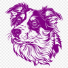 Australian Shepherd Digital Artwork In DXF File Format For Free Download