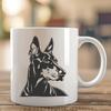 Beautiful Doberman Pinscher - Laser PNG