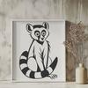 Creative Lemur Stencil - Free SVG