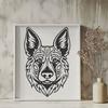 Ornate German Shepherd In PDF & PNG