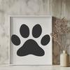 Paw Print Digital Drawing In SVG, PNG, PDF And DXF Formats