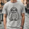 Sloth Stencil In SVG File Format For Free Download