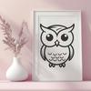 Unique Owl Digital Art DXF - Free Download