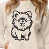 Sitting Pomeranian DXFs - Free Commercial Use