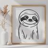 Unique Sloth Illustration