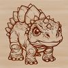 Prehistoric Beast Ankylosaurus Illustration An illustration of an ankylosaurus dinosaur in prehistoric landscape