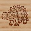 Ancient Ankylosaurus Vector Graphic A prehistoric Ankylosaurus dinosaur in a vector illustration style.