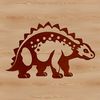 Armored Beast from the Past An illustration of an Ankylosaurus, a type of armored dinosaur from the prehistoric era.