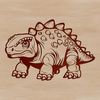 Prehistoric Dinosaur Clip Art A prehistoric ankylosaurus dinosaur illustration for vector design and cutting machine projects.