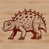 A detailed illustration of an Ankylosaurus, a prehistoric armored dinosaur from the Late Cretaceous period.