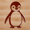 Penguin Silhouette Outline SVG Graphic An outline graphic of a penguin in black silhouette.