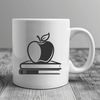 Educational Apple Logo Vector Illustration An open book with the Apple logo on the cover, a vector illustration suitable for educational purposes.