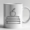 Vector Apple Book Design A digital illustration of a traditional apple book with a design that can be cut out using a cutting machine or laser cutter.