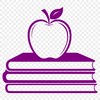 Simple Apple Book Design for Teachers Illustrated apple book icon for educational purposes with a simple design suitable for vector art.