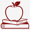 Free Apple Book Cover Clip Art Vector illustration of a book cover with an apple logo, suitable for educational purposes.