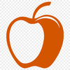 Fruitful Design A stylized illustration of a single apple with smooth curves.