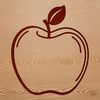 Free Vector Apple Graphic Design A detailed illustration of a single red apple with subtle shading.