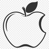 Fresh Red Apple Icon A 2D representation of a red apple with green stem.