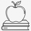 Beautiful Educational Graphics - Free Vector Image SVG graphic illustration of an open book with the Apple logo on the cover.