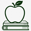 A digital template for a teacher's planner or student workbook featuring an illustration of a stylized apple.