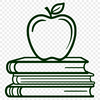 Apple Educational Icon A digital representation of a book with the Apple logo, suitable for educational settings.