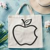 Detailed Ripe Apple SVG Graphic A detailed illustration of a ripe red apple.