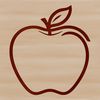 Fresh Fruit Icon - Isolated Red Apple A single red apple isolated on a white background.