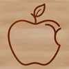 A digital representation of a fresh apple with smooth skin.