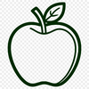 Free Apple Clip Art Design A detailed illustration of a red apple with slight texture and shading.