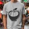 A Delicious Fruit Illustration in SVG Format A simplified illustration of a ripe apple with detailed texture.